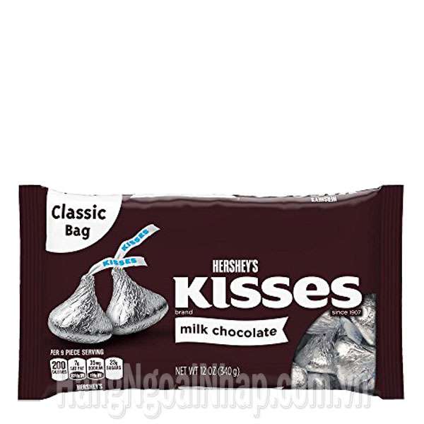 Kẹo Socola Hersheys Kisses Gói 340g Của Mỹ