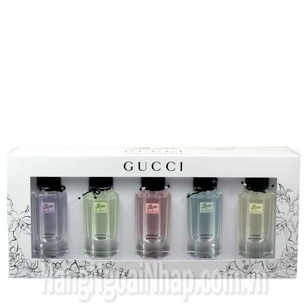 Set Nước Hoa Mini Cao Cấp 5 Mùi Flora By Gucci The Garden Của Pháp