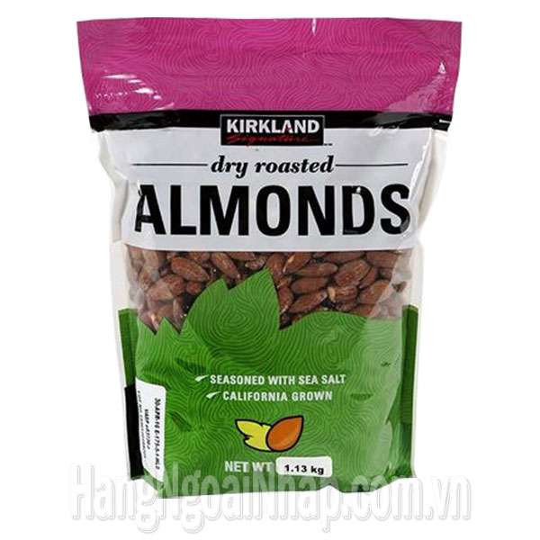 Hạt Hạnh Nhân Tẩm Muối Kirkland Almonds Gói 1.13kg