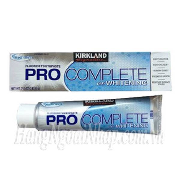 Kem Đánh Răng Kirkland Pro Complete Plus Whitening 212.6g Của Mỹ