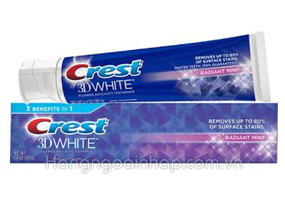 Kem đánh răng Crest 3D White Radiant Mint 181g làm trắng răng hiệu quả