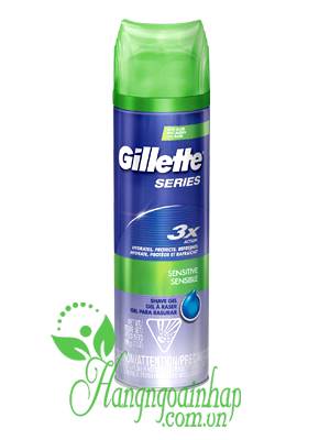 Gel cạo râu Gillette Series Sensitive 198g của Mỹ dành cho nam