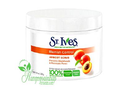 Kem tẩy tế bào chết St.Ives Blemish Control Apricot Scrub 283g của Mỹ