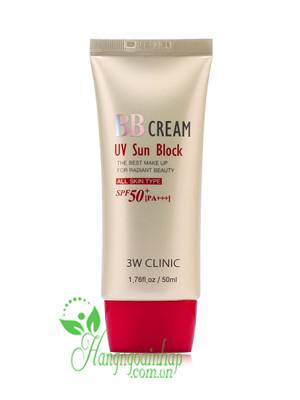 Kem nền chống nắng BB Cream UV Sun Block 3W SPF 50+ PA+++ Hàn Quốc