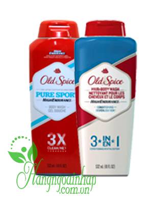 Sữa tắm gội xả Old Spice Hair & Body Wash 3 in 1 cho nam 532ml của Mỹ