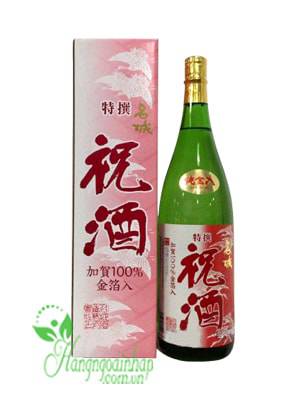 Rượu Sake Vẩy Vàng Alzu Homare Honjozo Kinpaku Shu 1.8 Lít