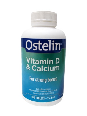 Viên uống bổ sung Vitamin D và Calcium Ostelin 180 viên của Úc 