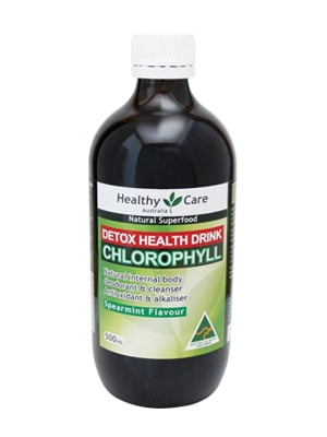 Nước diệp lục Healthy Care Chlorophyll Detox Drink 500ml của Úc