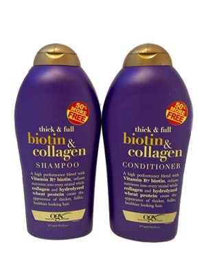 Bộ dầu gội - xả kích thích mọc tóc Biotin & Collagen 577ml của Mỹ 