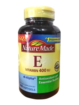 Vitamin E thiên nhiên Nature Made 400IU hộp 300 viên của Mỹ