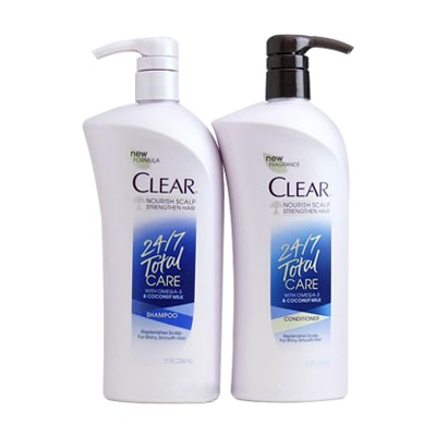 Bộ dầu gội xả trị gàu Clear 24/7 Total Care 647ml của Mỹ