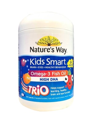 Dầu cá Kids Smart Omega 3 Fish Oil High DHA 180 viên của Úc