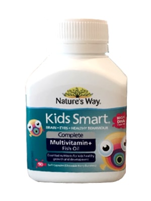 Nature’s Way Kids Smart Complete Multivitamin, High DHA Fish Oil