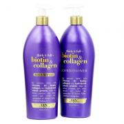 Bộ dầu gội xả OGX Biotin & Collagen có vòi 750ml c...