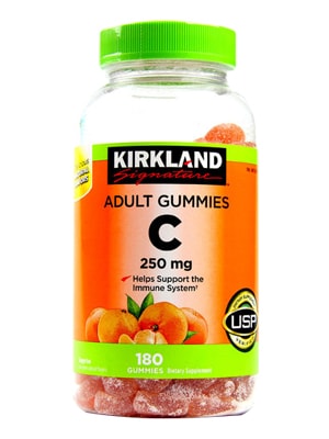 Kẹo dẻo bổ sung Vitamin C Kirkland Adult Gummies C 250mg của Mỹ