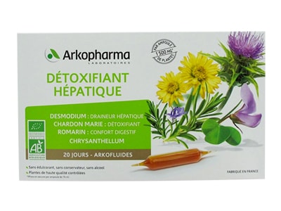 Thuốc thải độc gan Arkopharma Detoxifiant Hepatique hộp 20 ống
