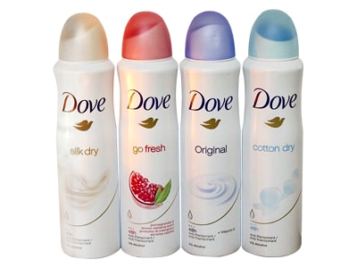 Xịt khử mùi Dove 150ml của Mỹ, dành cho nữ