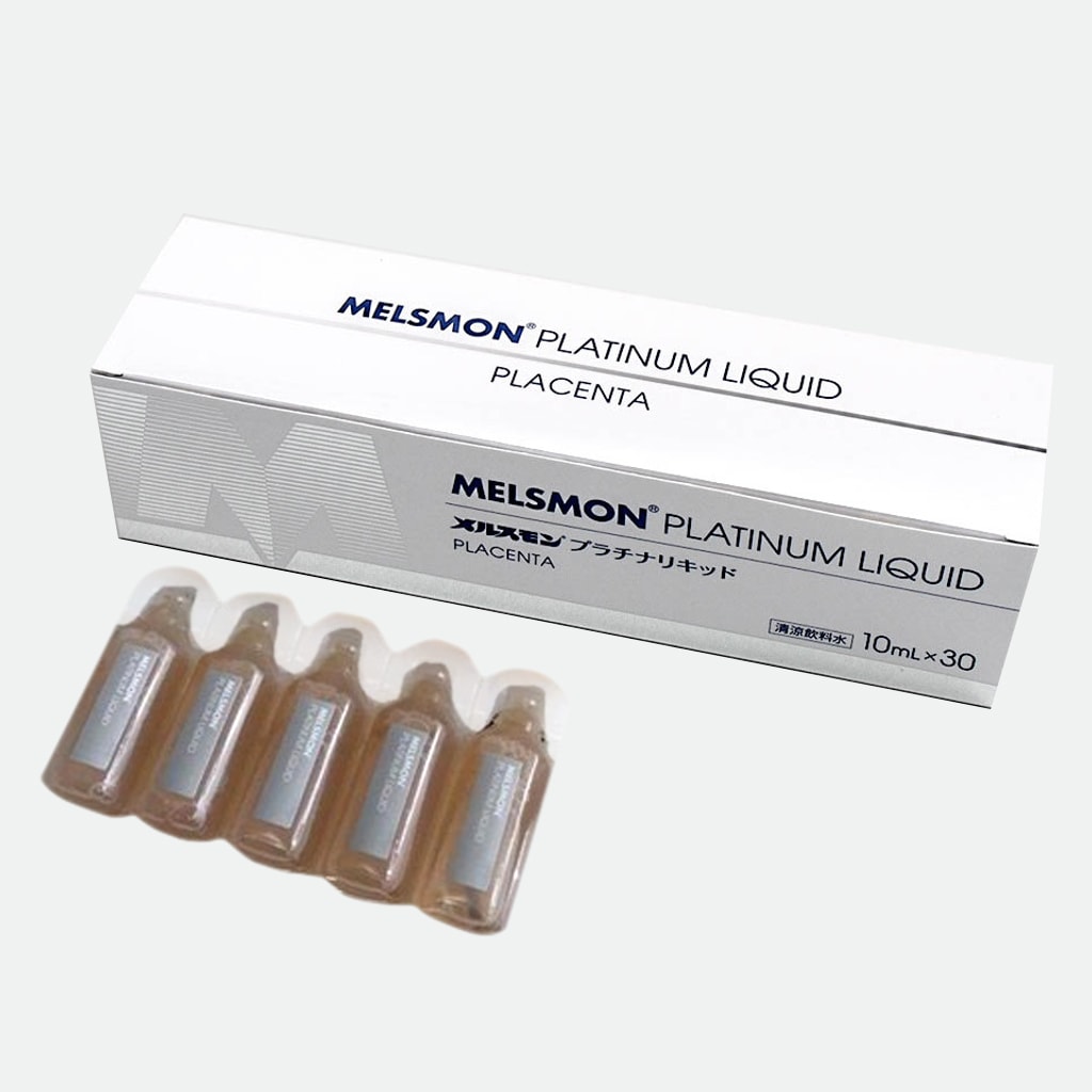 Nhau thai ngựa Melsmon Platinum Liquid Placenta 30 ống của Nhật Bản