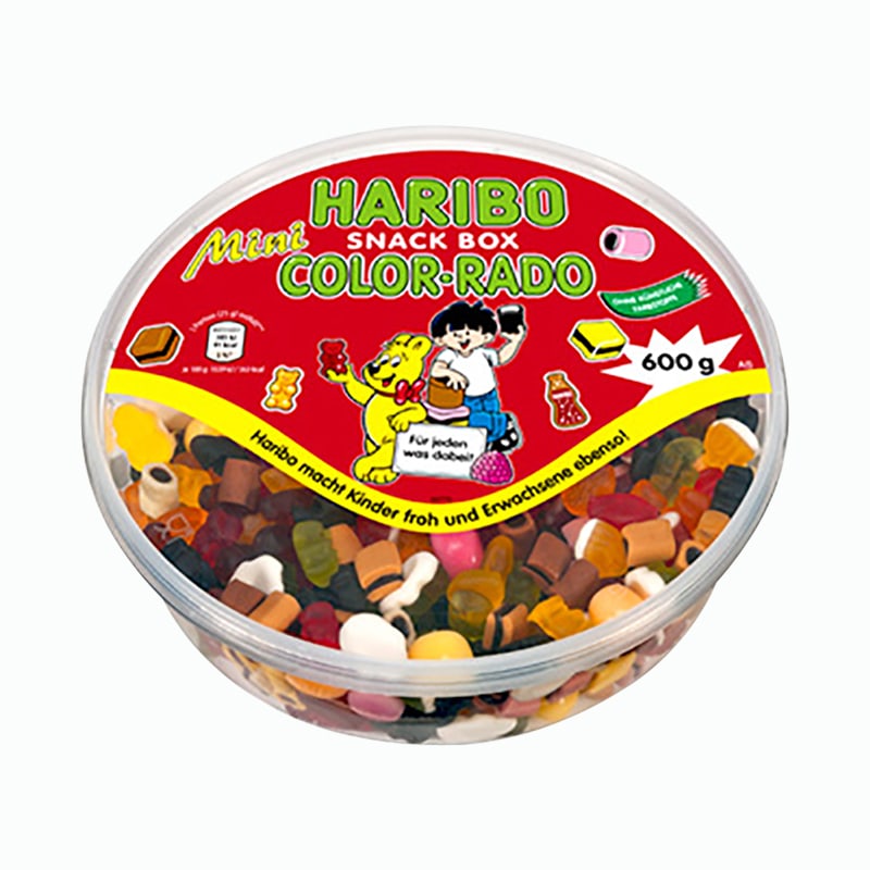 Kẹo dẻo Haribo Snack Box Color-Rado 600g của Đức