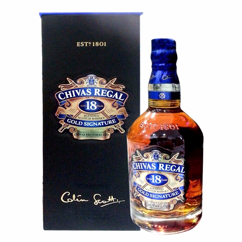 Rượu Chivas Regal 18 năm Gold Signature 750ml, xách tay từ Nhật Bản