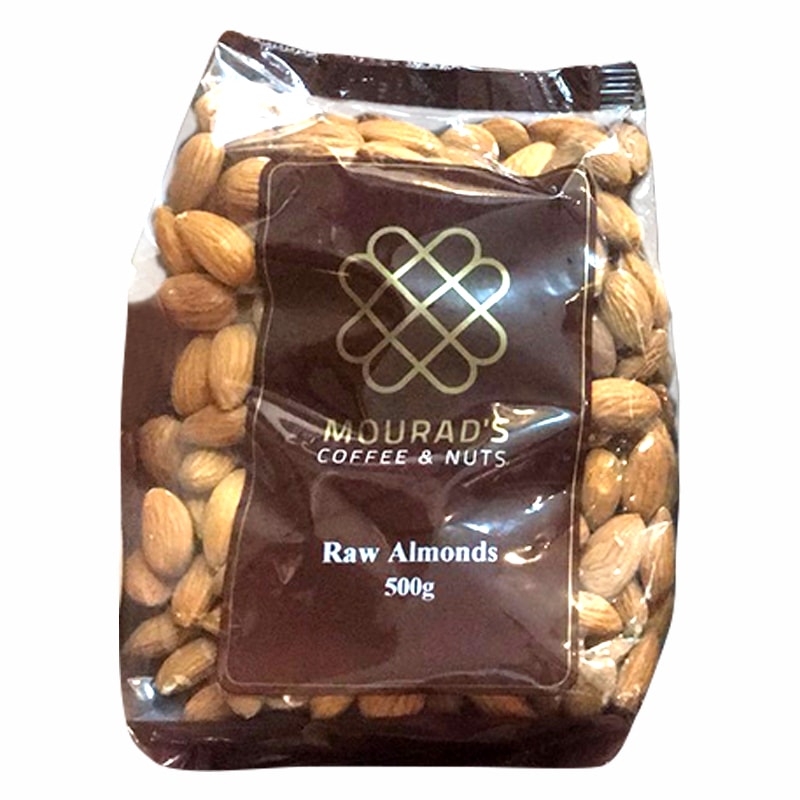 Hạt hạnh nhân Mourads Raw Almonds 500g mẫu mới của Úc