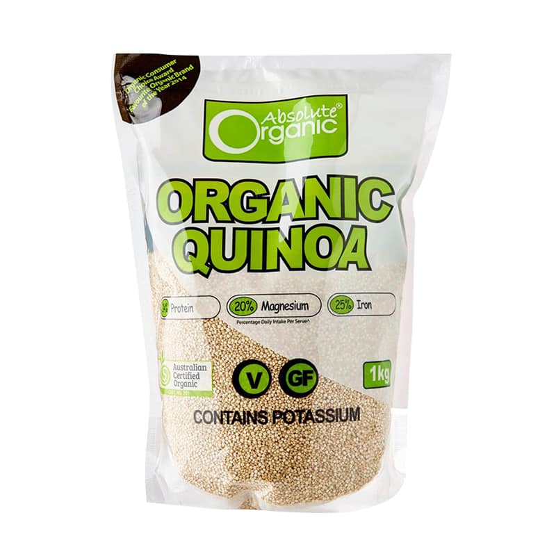 Hạt diêm mạch hữu cơ Absolute Organic Quinoa 1kg của Úc