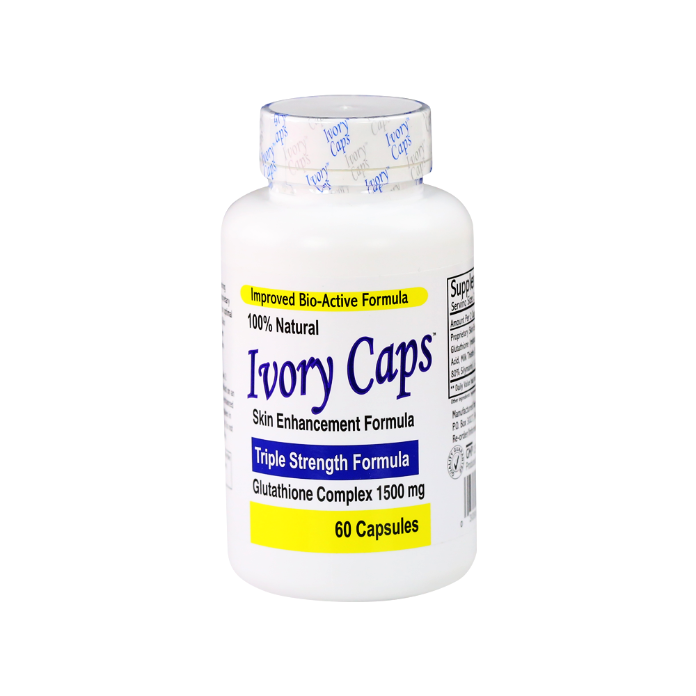 Viên thuốc uống trắng da Ivory Caps Glutathione 1500mg của Mỹ