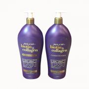 Bộ dầu gội xả Biotin & Collagen OGX 1,18 lít ngăn rụng tóc