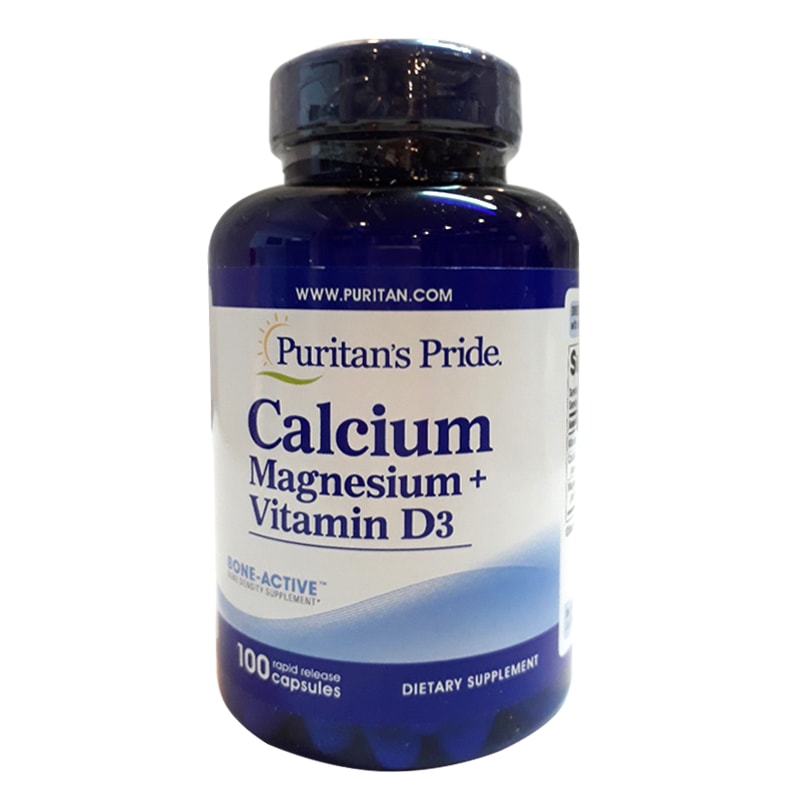 Viên uống Calcium Magnesium Vitamin D3 Puritans Pride của Mỹ