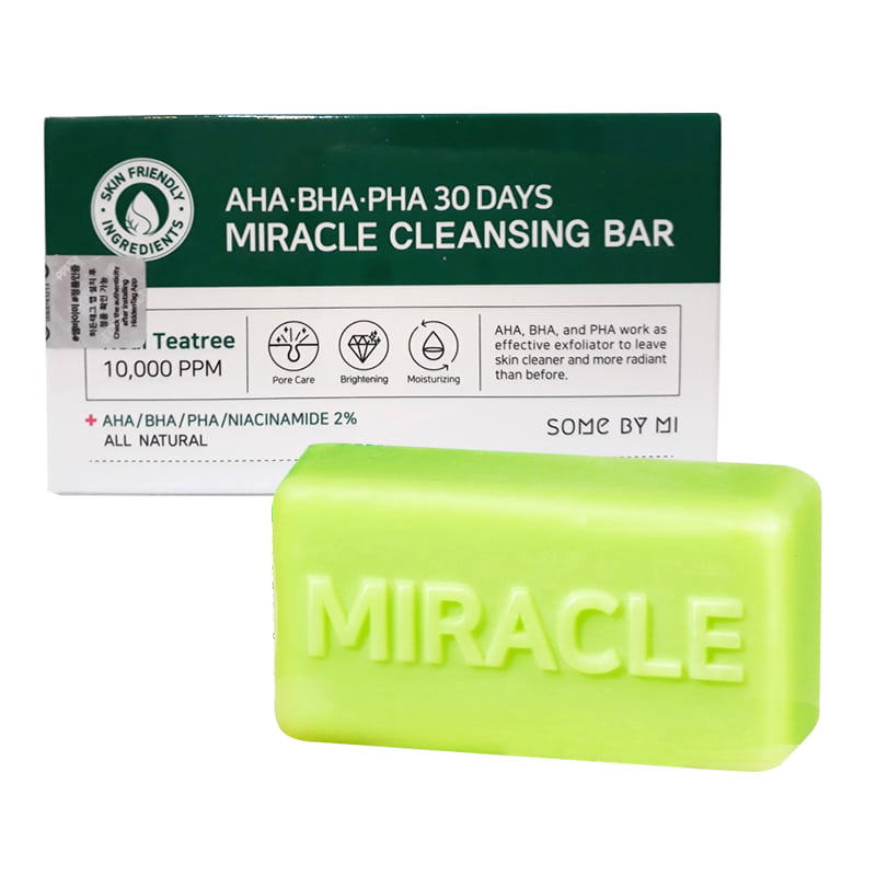 Xà phòng trị mụn Miracle AHA BHA PHA 30 Days Bar Hàn Quốc