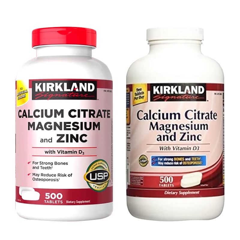 Viên uống Kirkland Calcium Citrate Magnesium and Zinc 500 viên của Mỹ