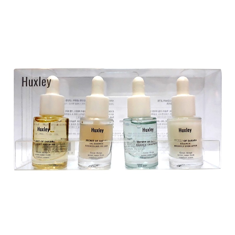 Set 4 tinh chất Huxley mini 5ml Hàn Quốc dưỡng trắng, phục hồi da