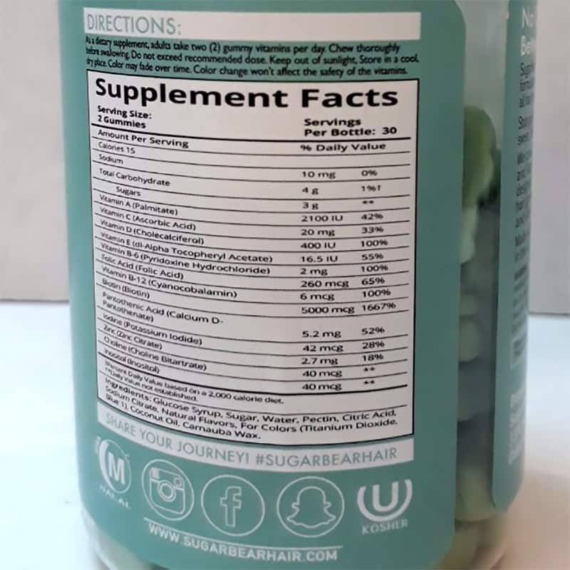Kẹo dẻo siêu mọc tóc SugarBear Hair Vitamins của Mỹ 60 viên Kẹo dẻo siêu mọc tóc SugarBear Hair Vitamins của Mỹ 60 viên