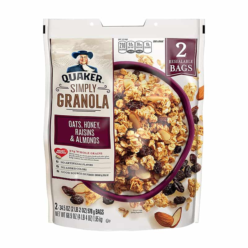 Bột yến mạch Quaker Granola 978g - Yến mạch cao cấp của Mỹ