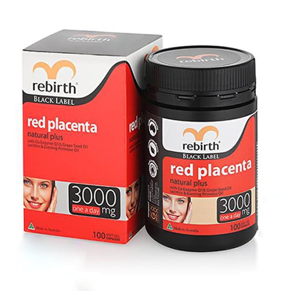 Viên uống nhau thai cừu đỏ rebirth red placenta 3000mg