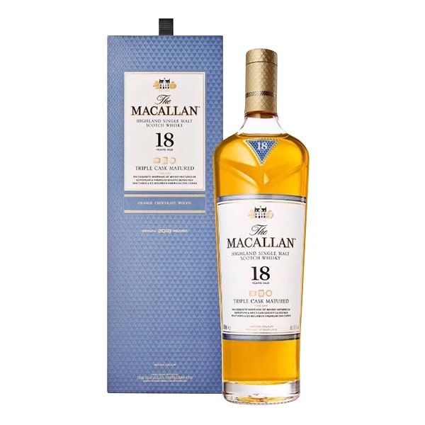 Rượu Macallan 18 Triple Cask Matured 700ml Scotland hảo hạng