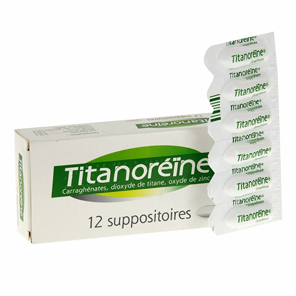 Thuốc đặt trĩ Titanoreine dạng viên của Pháp, hộp 12 viên