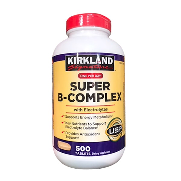 Vitamin B tổng hợp Kirkland Super B-Complex 500 viên của Mỹ