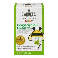 Siro ho cho trẻ sơ sinh Zarbee’s Baby Cough Syrup Mucus 59ml