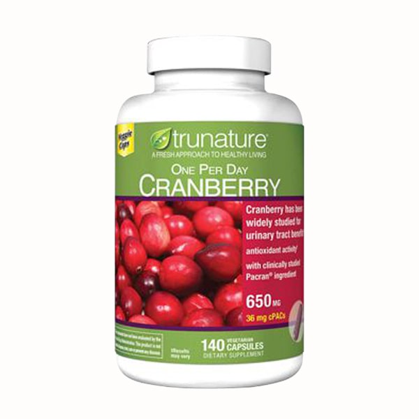 Viên hỗ trợ đường tiết niệu Trunature Cranberry 650mg của Mỹ