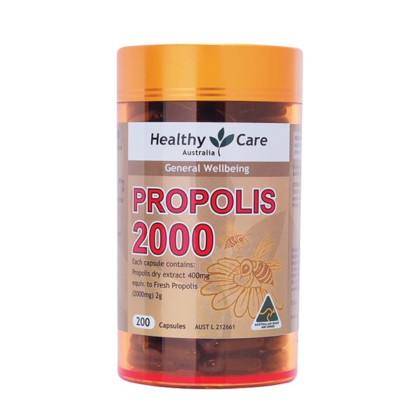 Viên uống keo ong Healthy Care Propolis 2000mg 200 viên của Úc