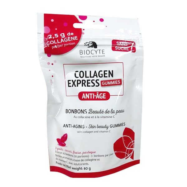 Kẹo bổ sung collagen Pháp Biocyte Collagen Express Gummies