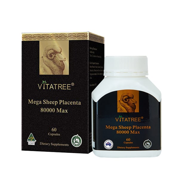 Viên nhau thai cừu Vitatree Mega Sheep Placenta 80000 Max