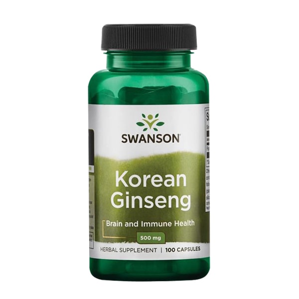 Viên uống nhân sâm Hàn Quốc Swanson Korean Ginseng 500mg Mỹ