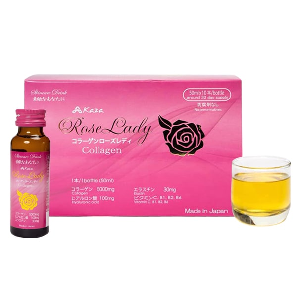 Nước uống Collagen Kaza Rose Lady 5000mg của Nhật, giá tốt