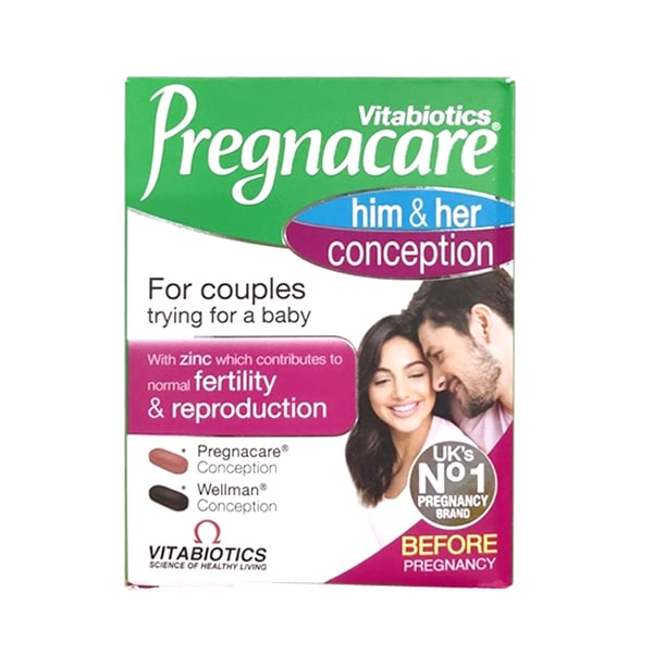 Viên uống tăng khả năng thụ thai Pregnacare Him & Her 60v