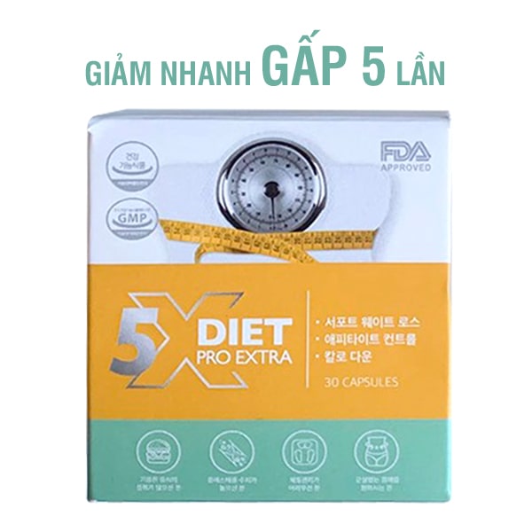 Giảm cân Genie x5 Diet Pro Extra 30 viên hiệu quả gấp 5