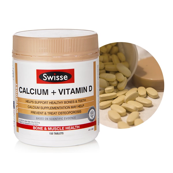 Viên chống loãng xương Swisse Calcium + Vitamin D Úc giá tốt