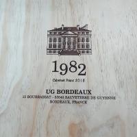 Set 6 chai rượu vang 1982 UG Bordeaux 2018 mix trắng, đỏ