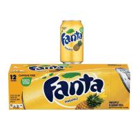 Nước ngọt Fanta vị dứa thùng 12 lon của Mỹ - nhiều vị